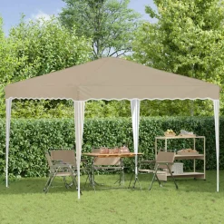vidaXL Pop-up partytent 288 x 288 x 245 cm Crèmekleurig Oxford Stof