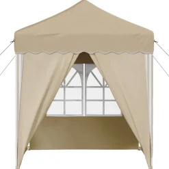 vidaXL Pop-up partytent 195 x 195 x 245 cm Crèmekleurig Oxford Stof