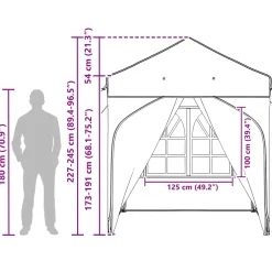 vidaXL Pop-up partytent 192 x 192 x 245 cm Groen