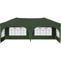 vidaXL Pop-up partytent 575 x 288 x 245 cm Groen Oxford Stof
