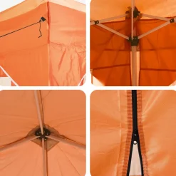 vidaXL Pop-up partytent 575 x 288 x 245 cm Oranje Oxford Stof
