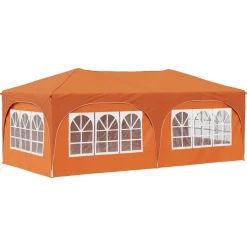vidaXL Pop-up partytent 575 x 288 x 245 cm Oranje Oxford Stof