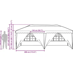 vidaXL Pop-up partytent 575 x 288 x 245 cm Terracotta