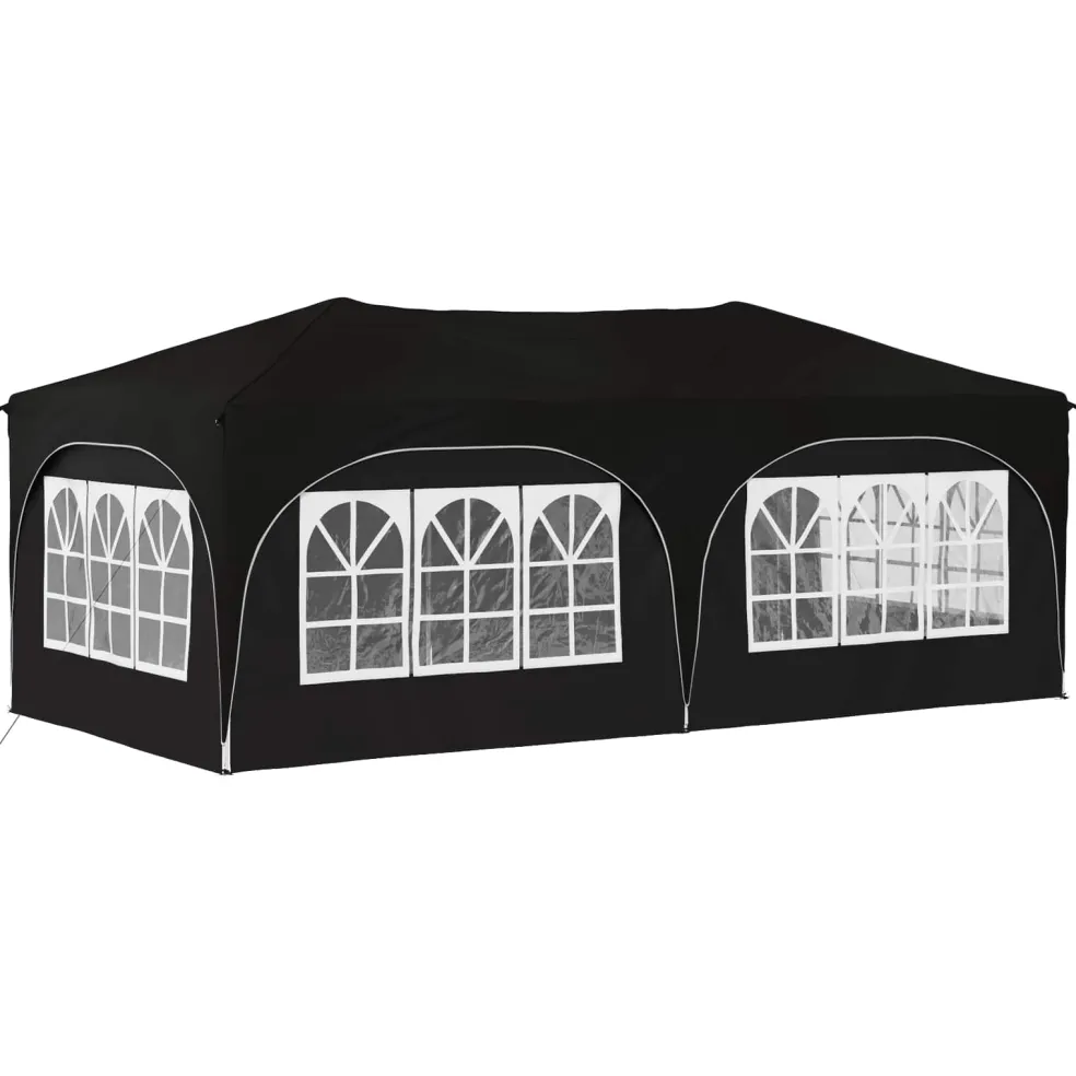 vidaXL Pop-up partytent 575 x 288 x 245 cm Zwart Oxford Stof