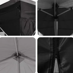 vidaXL Pop-up partytent 575 x 288 x 245 cm Zwart Oxford Stof