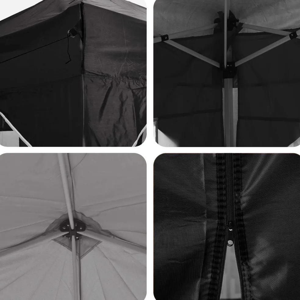 vidaXL Pop-up partytent 575 x 288 x 245 cm Zwart Oxford Stof
