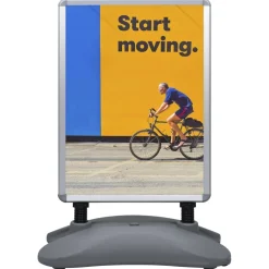 vidaXL Posterstandaard A1 waterdicht aluminiumlegering grijs