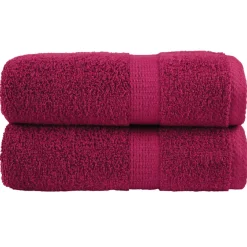 vidaXL Premium washandjes SOLUND 2 stuks Bordeaux 30x30cm 600 g/m²