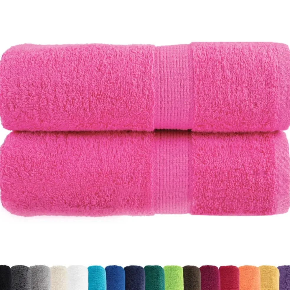 vidaXL Premium washandjes SOLUND 2 st roze 30x30 cm 600 g/m2