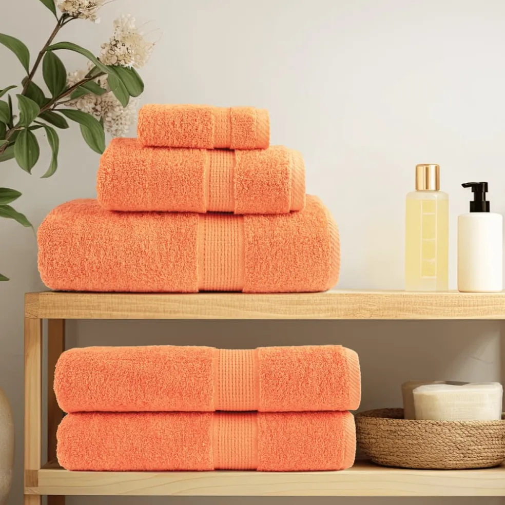 vidaXL Premium washandjes SOLUND 2 stuks oranje 30x30 cm 600 g/m2