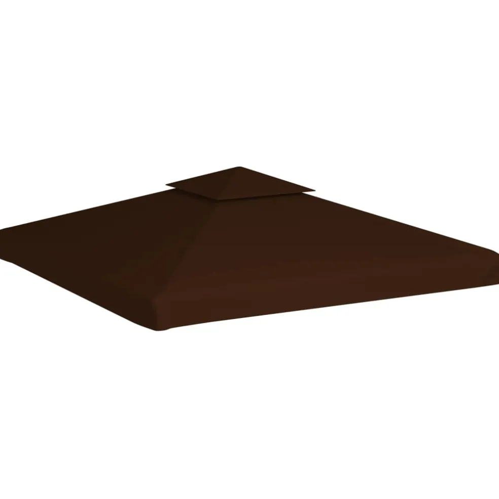 vidaXL Prieeldak 2-laags 310 g/m² 3x3 m bruin