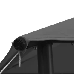 vidaXL Prieel 180 g/m² 3x3 m stof en staal antraciet