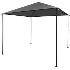 vidaXL Prieel 180 g/m² 3x3 m stof en staal antraciet