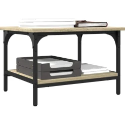 vidaXL Printerkastje 2-laags 50x40x38 cm bewerkt hout sonoma eiken