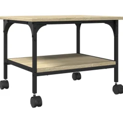 vidaXL Printerkastje 2-laags 50x40x38 cm bewerkt hout sonoma eiken