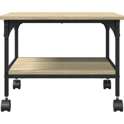 vidaXL Printerkastje 2-laags 50x40x38 cm bewerkt hout sonoma eiken