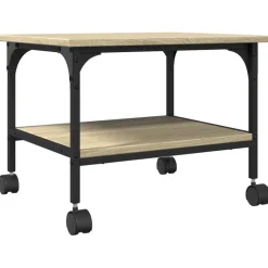 vidaXL Printerkastje 2-laags 50x40x38 cm bewerkt hout sonoma eiken