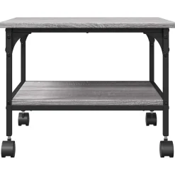 vidaXL Printerkastje 2-laags 50x40x38 cm bewerkt hout grijs sonoma