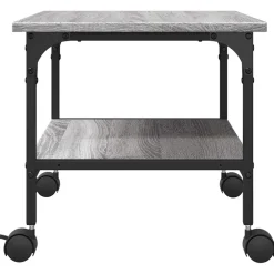 vidaXL Printerkastje 2-laags 50x40x38 cm bewerkt hout grijs sonoma