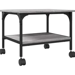 vidaXL Printerkastje 2-laags 50x40x38 cm bewerkt hout grijs sonoma