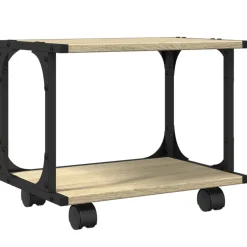 vidaXL Printerkastje 2-laags 41x28x33,5 cm hout sonoma eiken