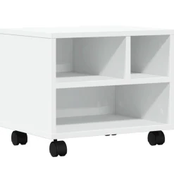 vidaXL Printerkastje met wielen 41x32x34,5 cm wit