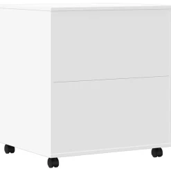 vidaXL Printerkastje met wielen 60x50x67 cm wit