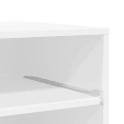 vidaXL Printerkastje met wielen 60x48x74 cm wit