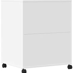 vidaXL Printerkastje met wielen 60x48x74 cm wit