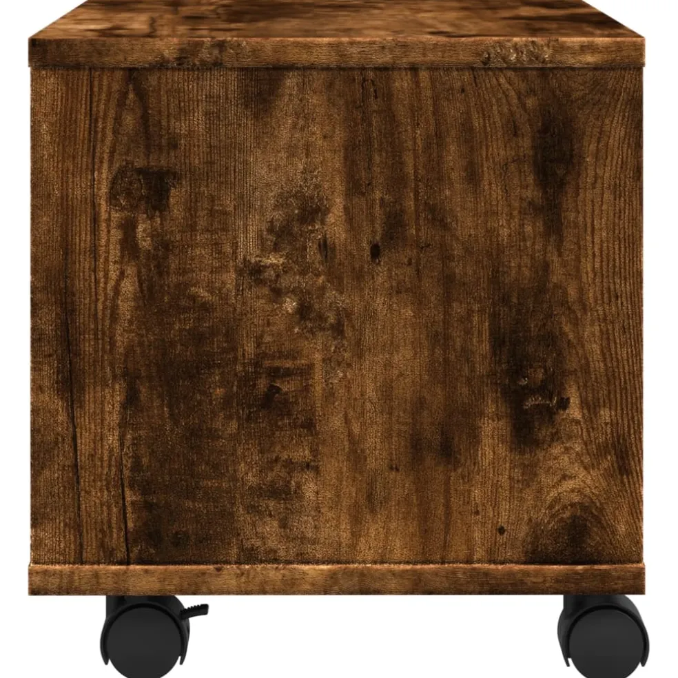 vidaXL Printerkastje met wielen 41x32x48 cm wit