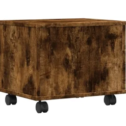 vidaXL Printerkastje met wielen 41x32x48 cm wit