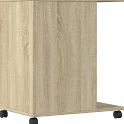 vidaXL Printerkastje met wielen 60x40x68,5 cm sonoma eikenkleurig