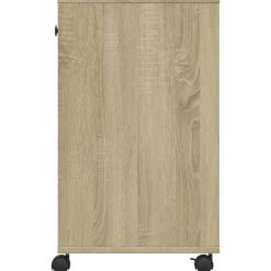 vidaXL Printerkastje met wielen 60x40x68,5 cm sonoma eikenkleurig