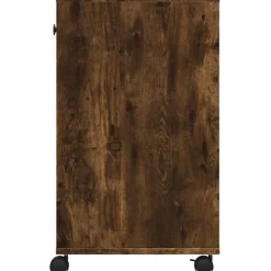 vidaXL Printerkastje met wielen 60x40x68,5 cm gerookt eikenkleurig