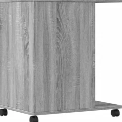 vidaXL Printerkastje met wielen 60x40x68,5 cm grijs sonoma eikenkleur