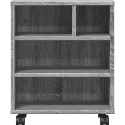 vidaXL Printerkastje met wielen 41x32x48 cm grijs sonoma eikenkleur