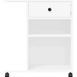 vidaXL Printerkastje met wielen 60x40x68,5 cm wit