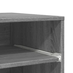 vidaXL Printerkastje met wielen 60x48x74 cm grijs sonoma eikenkleur