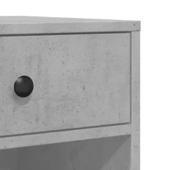 vidaXL Printerkastje met wielen 60x40x68,5 cm betongrijs