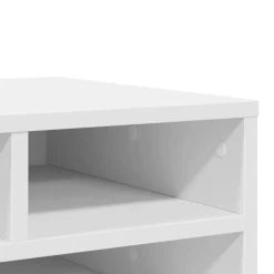 vidaXL Printerkastje 49x40x22,5 cm bewerkt hout wit