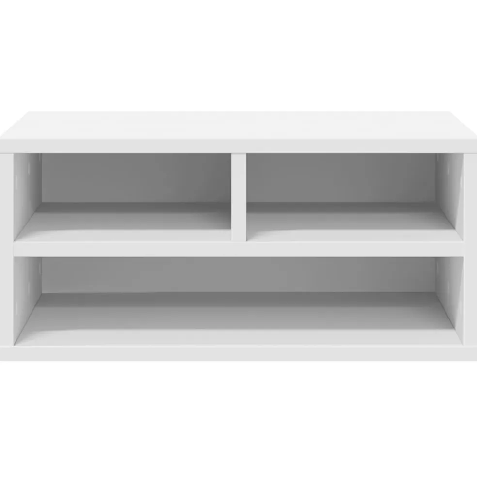 vidaXL Printerkastje 49x40x22,5 cm bewerkt hout wit