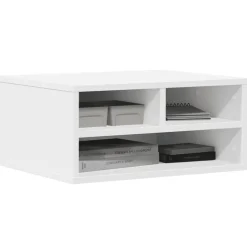 vidaXL Printerkastje 49x40x22,5 cm bewerkt hout wit