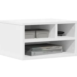 vidaXL Printerkastje 40x32x22,5 cm bewerkt hout wit