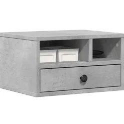 vidaXL Printerkastje 49x40x22,5 cm bewerkt hout betongrijs