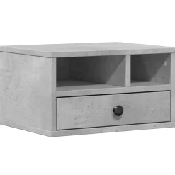 vidaXL Printerkastje 40x32x22,5 cm bewerkt hout betongrijs
