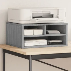 vidaXL Printerkastje 49x40x22,5 cm bewerkt hout grijs sonoma eiken