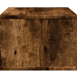 vidaXL Printerkastje 40x32x22,5 cm bewerkt hout gerookt eikenkleurig