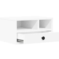 vidaXL Printerkastje 40x32x22,5 cm bewerkt hout wit