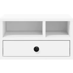 vidaXL Printerkastje 40x32x22,5 cm bewerkt hout wit