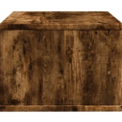 vidaXL Printerkastje 40x32x22,5 cm bewerkt hout gerookt eikenkleurig